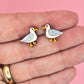 Seagull Earrings | Handpainted Wooden Studs