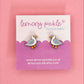 Seagull Earrings | Handpainted Wooden Studs