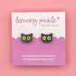 Black Cat | Handpainted Acrylic Studs