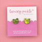 Cute Frog Earrings | Handpainted Acrylic Studs