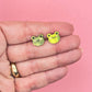 Cute Frog Earrings | Handpainted Acrylic Studs