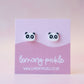 Panda Earrings | Handpainted Acrylic Studs
