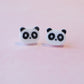 Panda Earrings | Handpainted Acrylic Studs