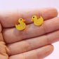 Rubber Duck Earrings | Hand Painted Acrylic Studs