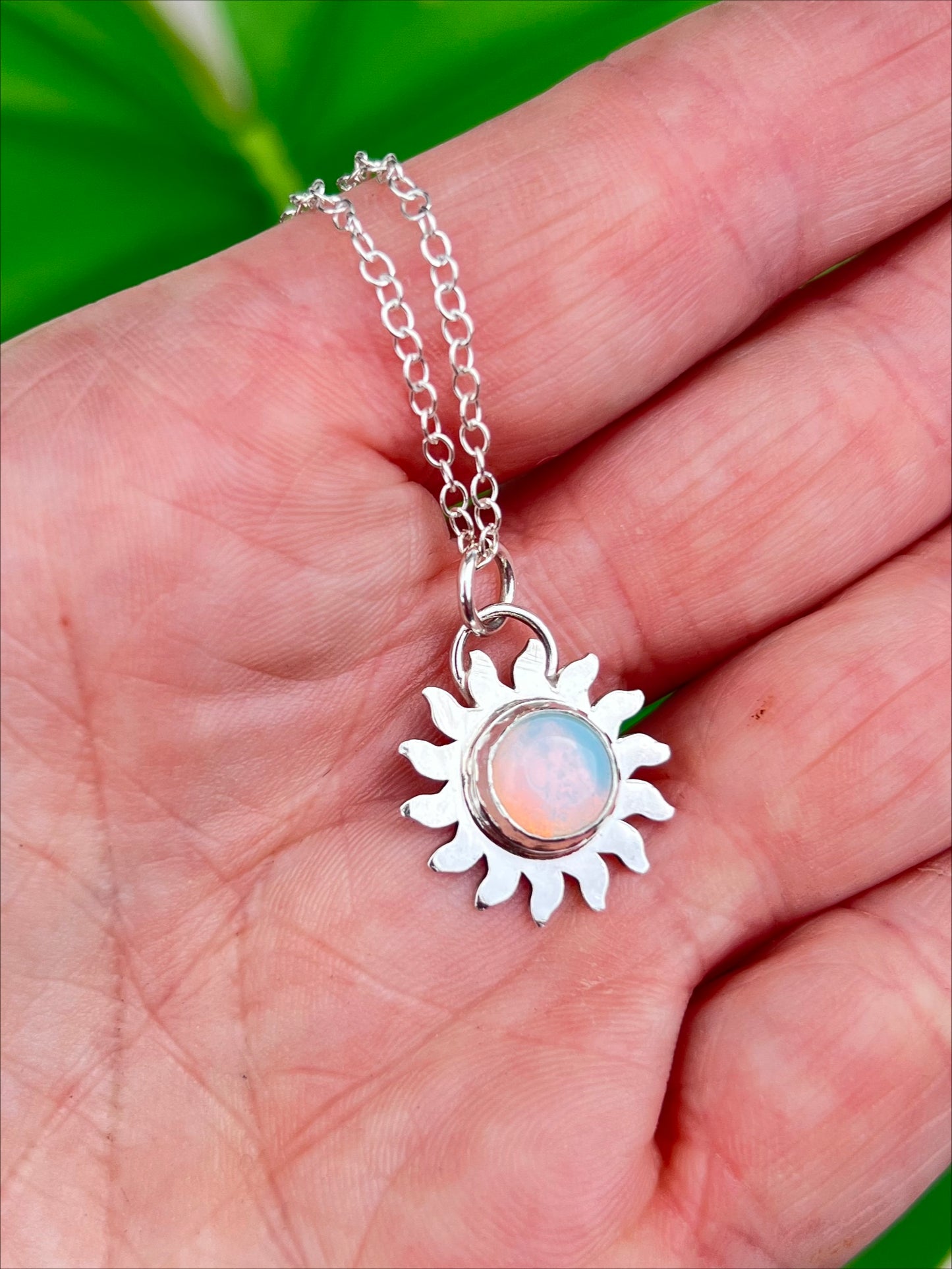 Sunburst | Opalite and Sterling Silver Pendant