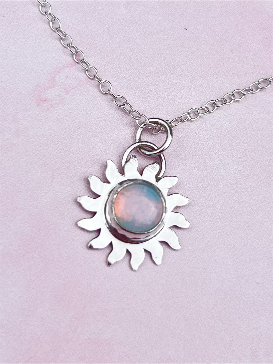 Sunburst | Opalite and Sterling Silver Pendant