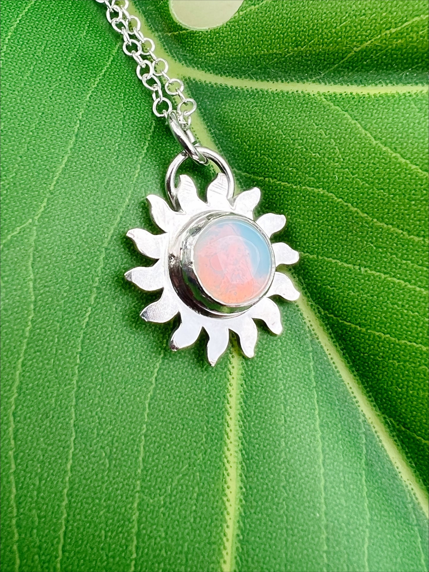 Sunburst | Opalite and Sterling Silver Pendant