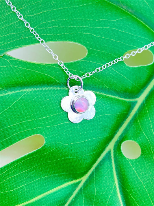 Summer Blossom | Aurora Opal and Sterling Silver Pendant