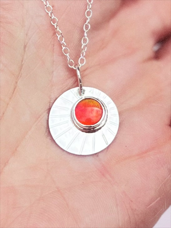 Daybreak | Aurora Opal and Sterling Silver Pendant