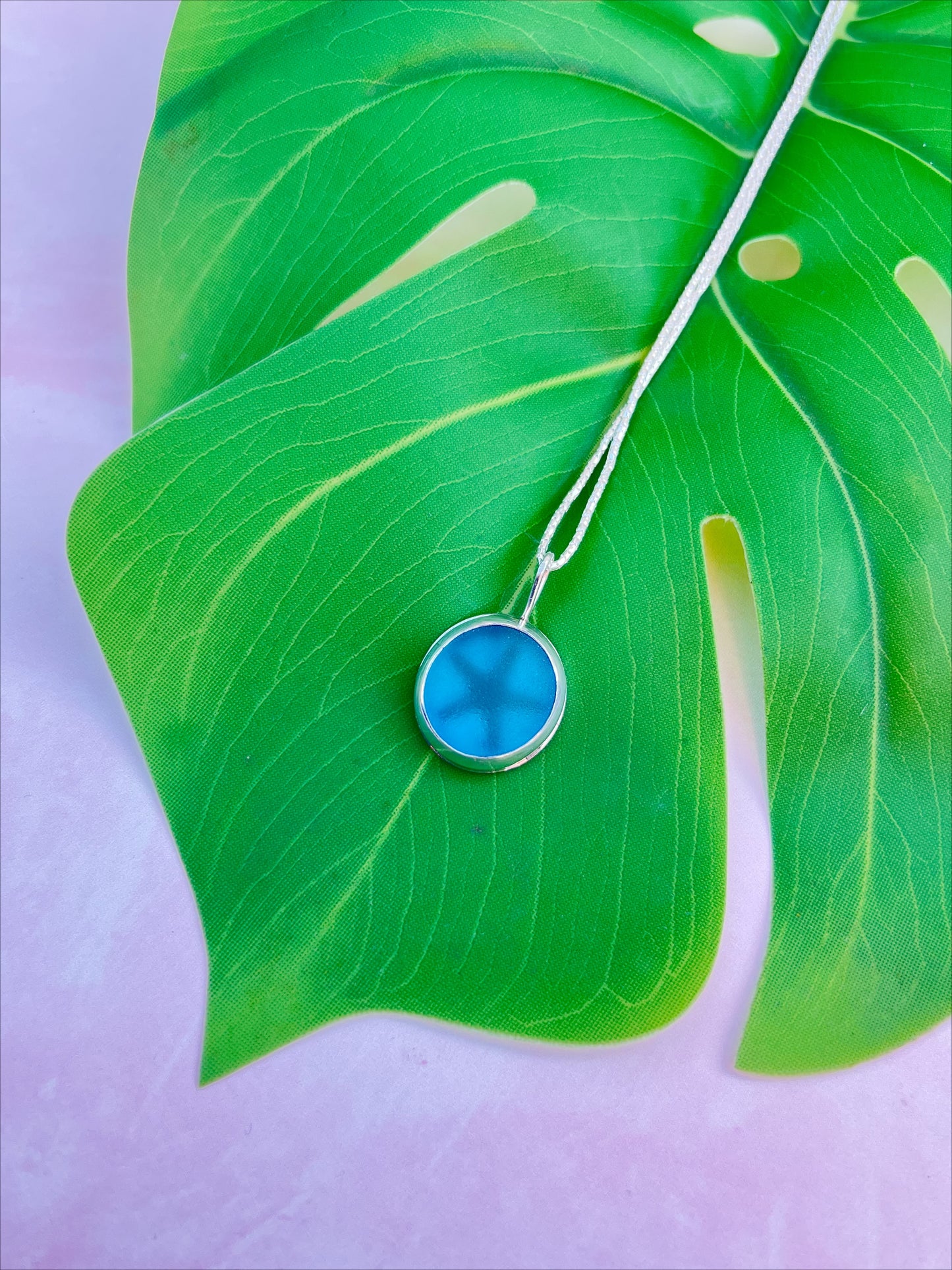 Azure Sea | Seaglass and Sterling Silver Pendant
