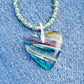 Heart of the Ocean | Surfite and Sterling Silver Heart Pendant