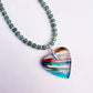 Heart of the Ocean | Surfite and Sterling Silver Heart Pendant