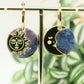 Gold Sun and Moon | Acrylic Dangles