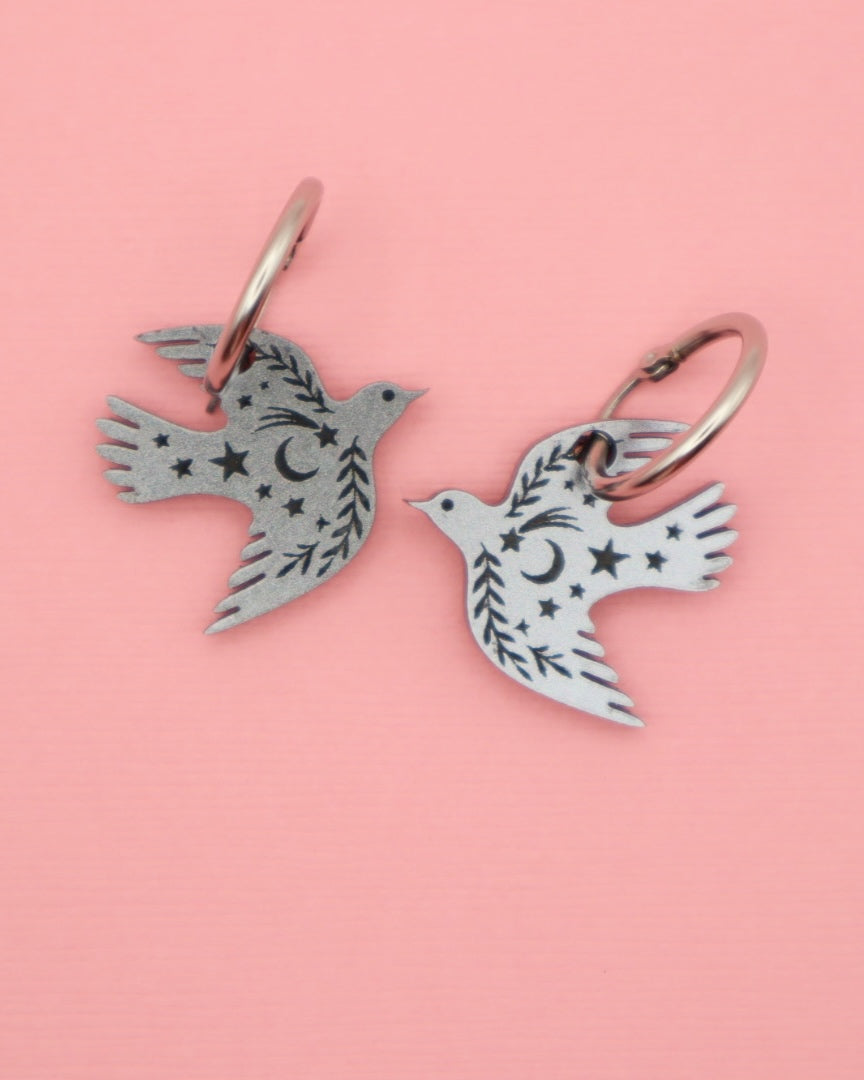 Folk Art Birds | Acrylic Dangles