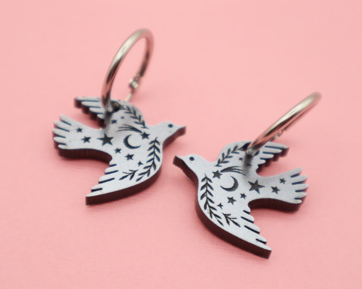 Folk Art Birds | Acrylic Dangles