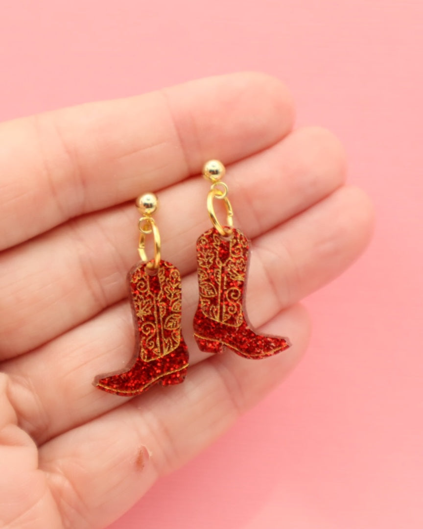 Cowboy Boots | Acrylic Dangles