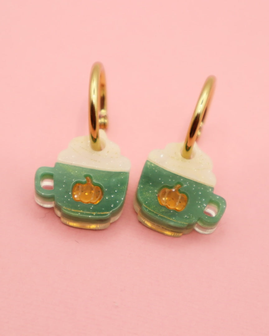 Pumpkin Spice Latte | Acrylic Dangles
