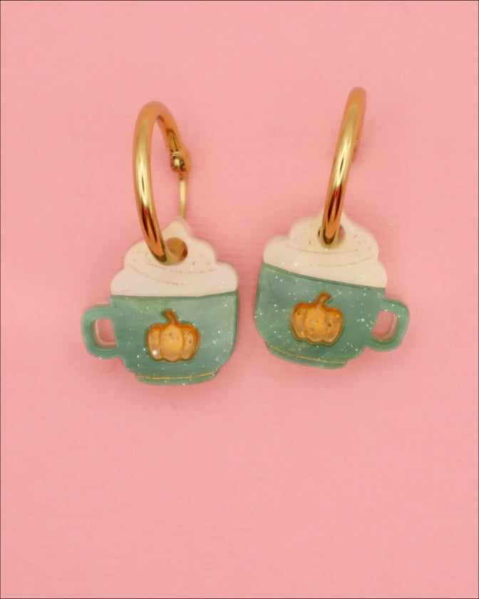 Pumpkin Spice Latte | Acrylic Dangles