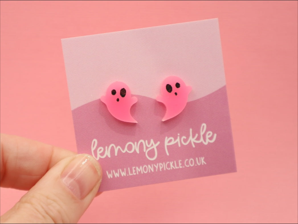 Glow in the Dark Ghosts | Acrylic Studs