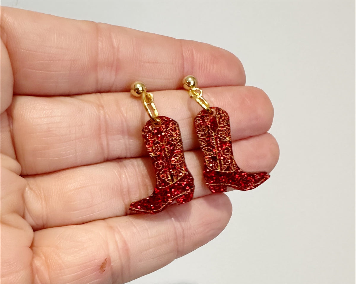 Cowboy Boots | Acrylic Dangles