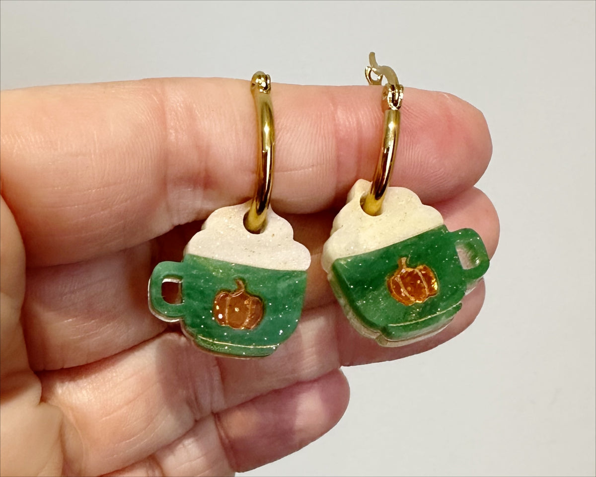 Pumpkin Spice Latte | Acrylic Dangles