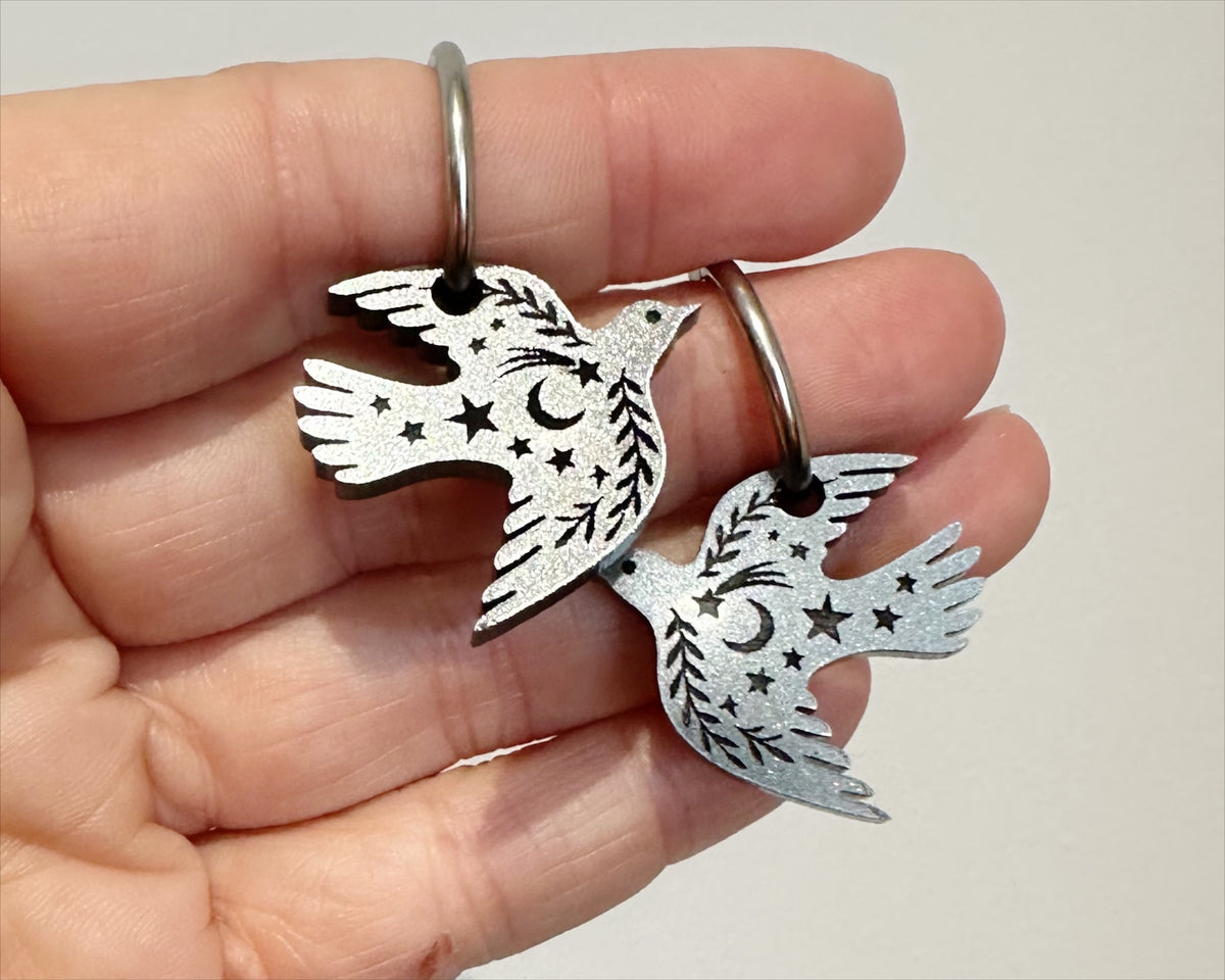 Folk Art Birds | Acrylic Dangles
