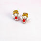 Cupid Earrings | Handpainted Wooden Studs