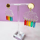 Rainbow Clouds | Acrylic Statement Earrings