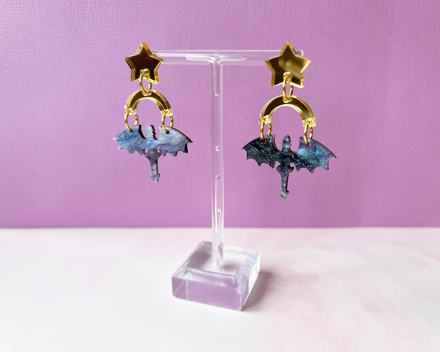 Fantasy Dragon Earrings | Acrylic Statement Earrings