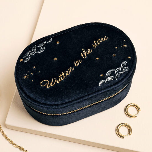 Written In the Stars Velvet Jewellery Case